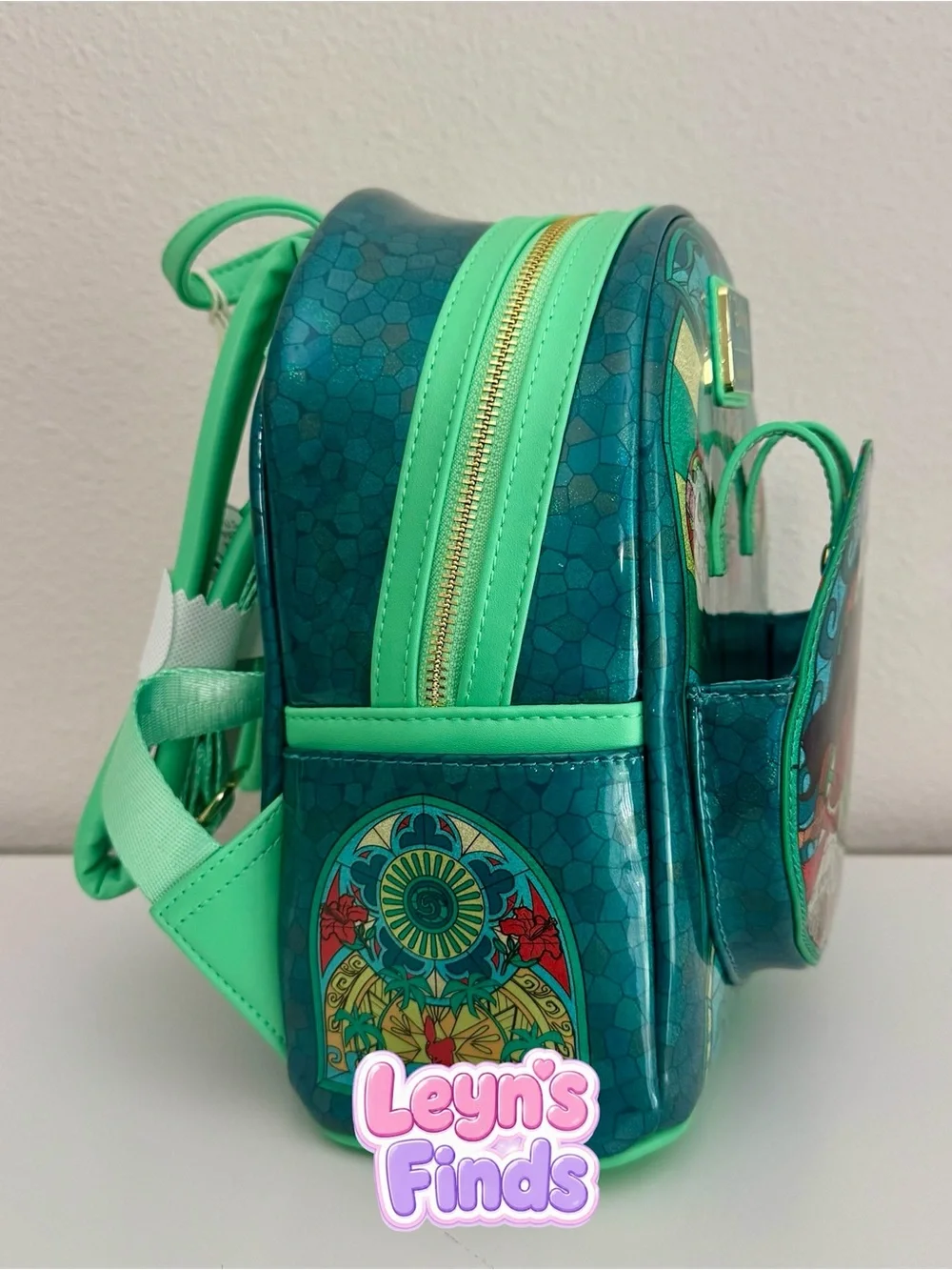 Disney Green Teal Princess Mini Backpack